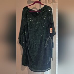 Crown & Ivy Green Sequin Dress